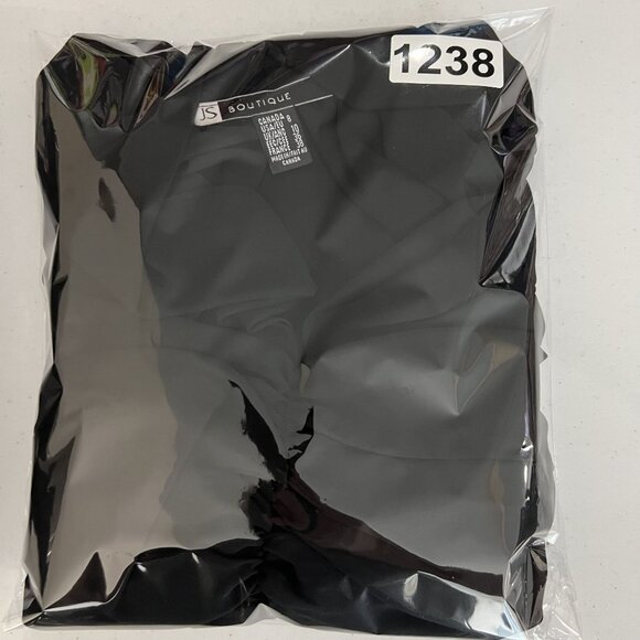 JS Boutique Womens 8 Ruched Black Long Bell Sleeve Blouse Coquette Vampy Top - Picture 16 of 16